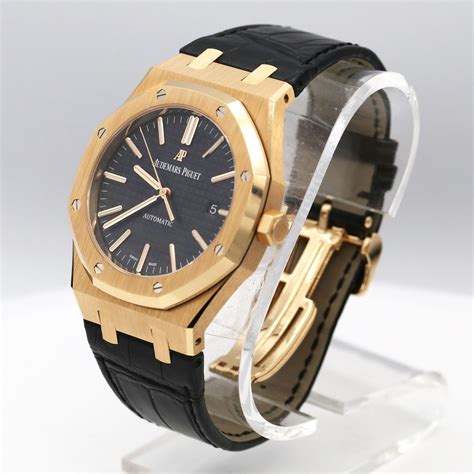 audemars piguet royal oak rose gold leather|ap royal oak retail price.